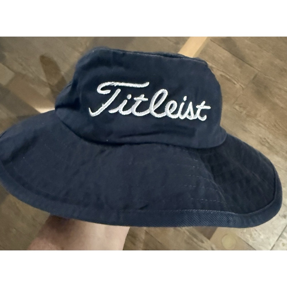 Titleist Golf Aussie Bucket Boonie Navy Hat L /XL With Caddie Strap